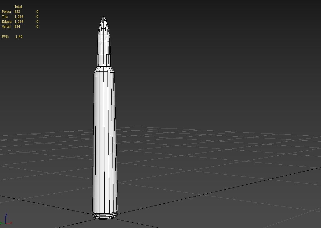 792 x 107 mm Polish Ammo Low-poly 3D model_5