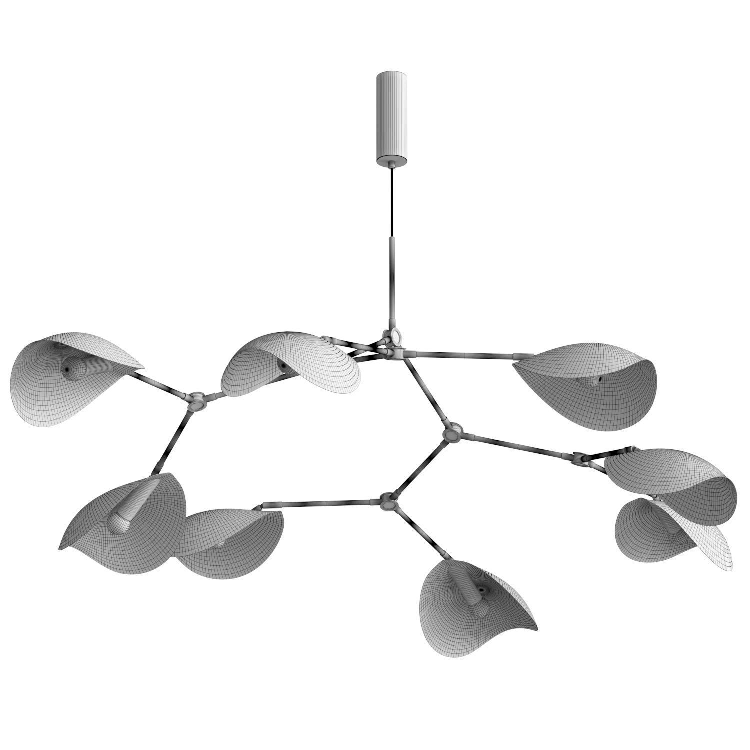 Stingray Chandelier 3D model_4