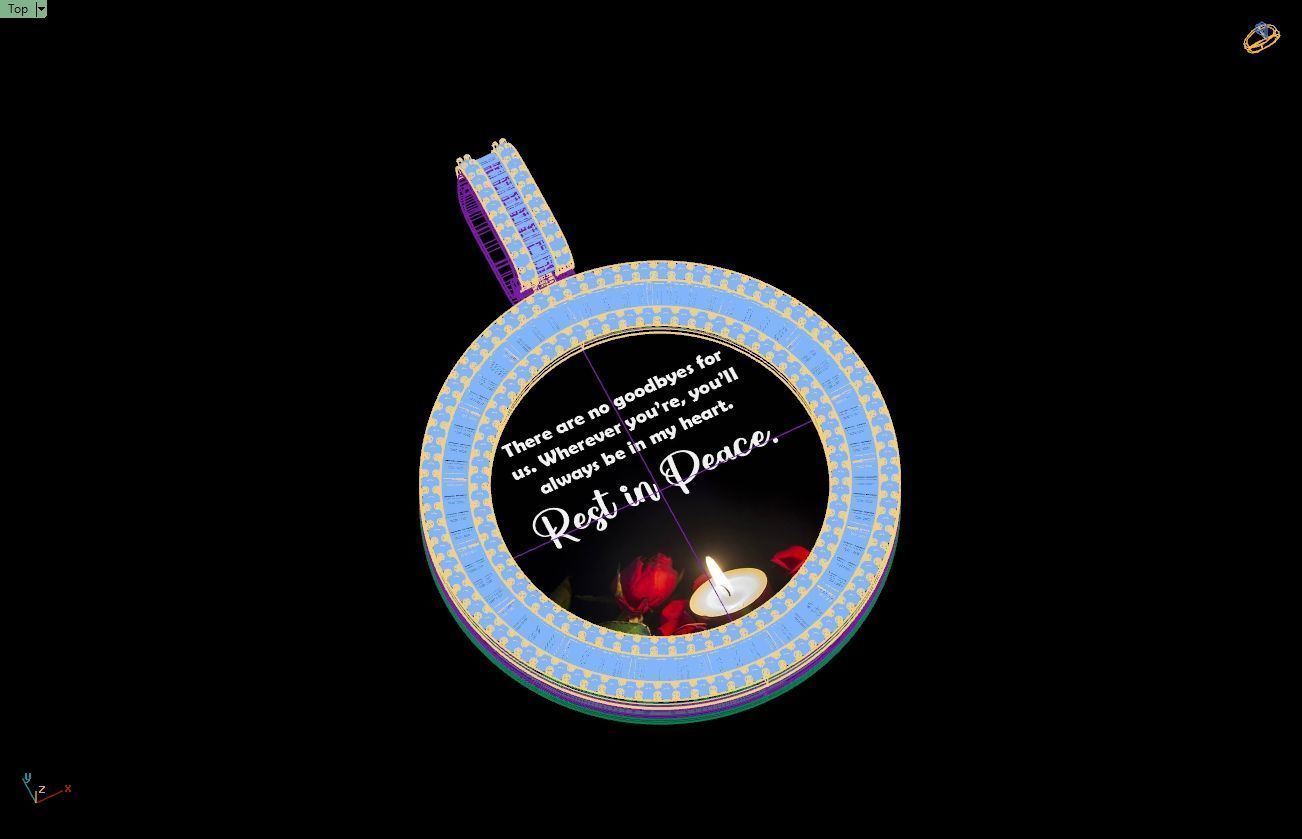 Custom  Picture Pendant  - Memory Picture diamond Necklace   3D print model_18