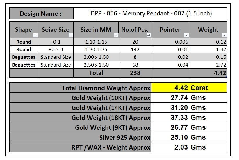 Custom  Picture Pendant  - Memory Picture diamond Necklace   3D print model_20