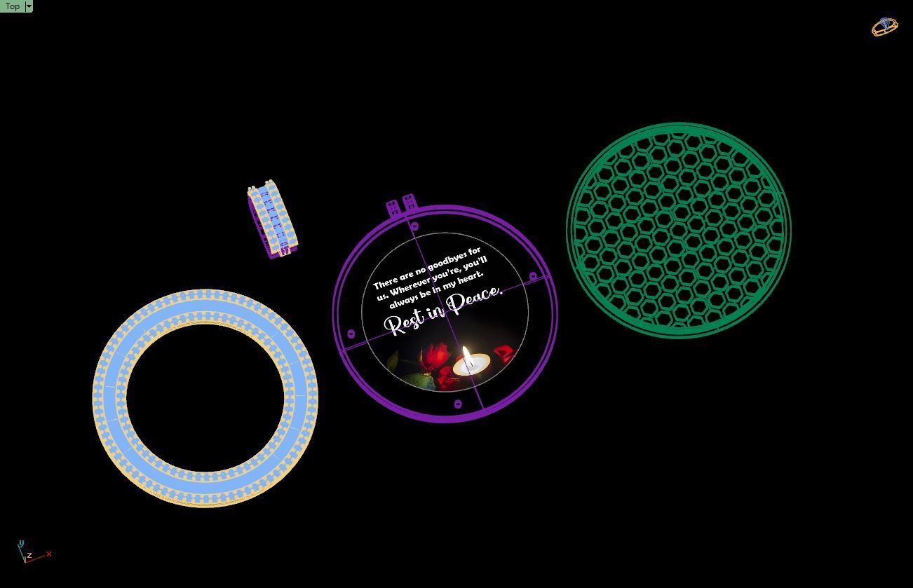 Custom  Picture Pendant  - Memory Picture diamond Necklace   3D print model_16