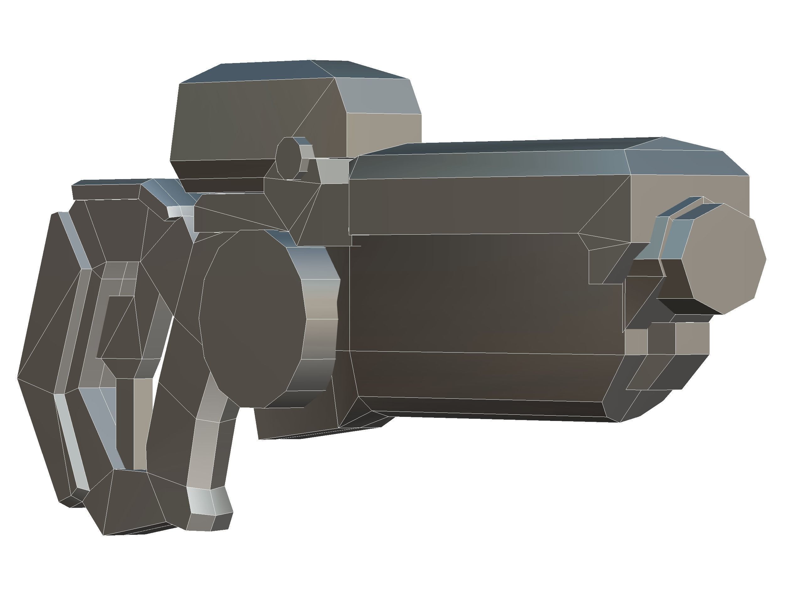 Cartoon Sci-Fi Cyborg Drone Trooper Soldier Low-poly 3D model_55