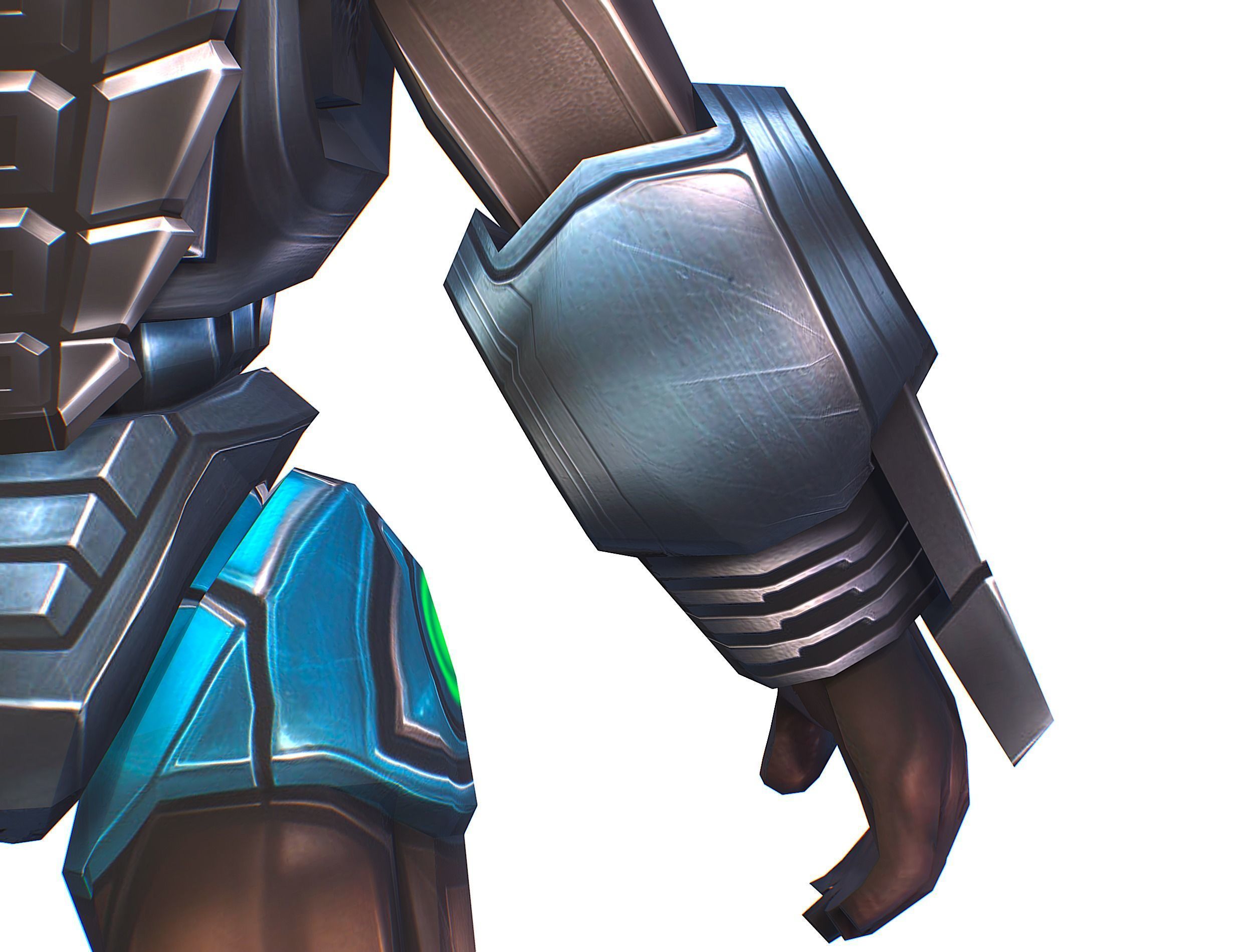 Cartoon Sci-Fi Cyborg Drone Trooper Soldier Low-poly 3D model_27