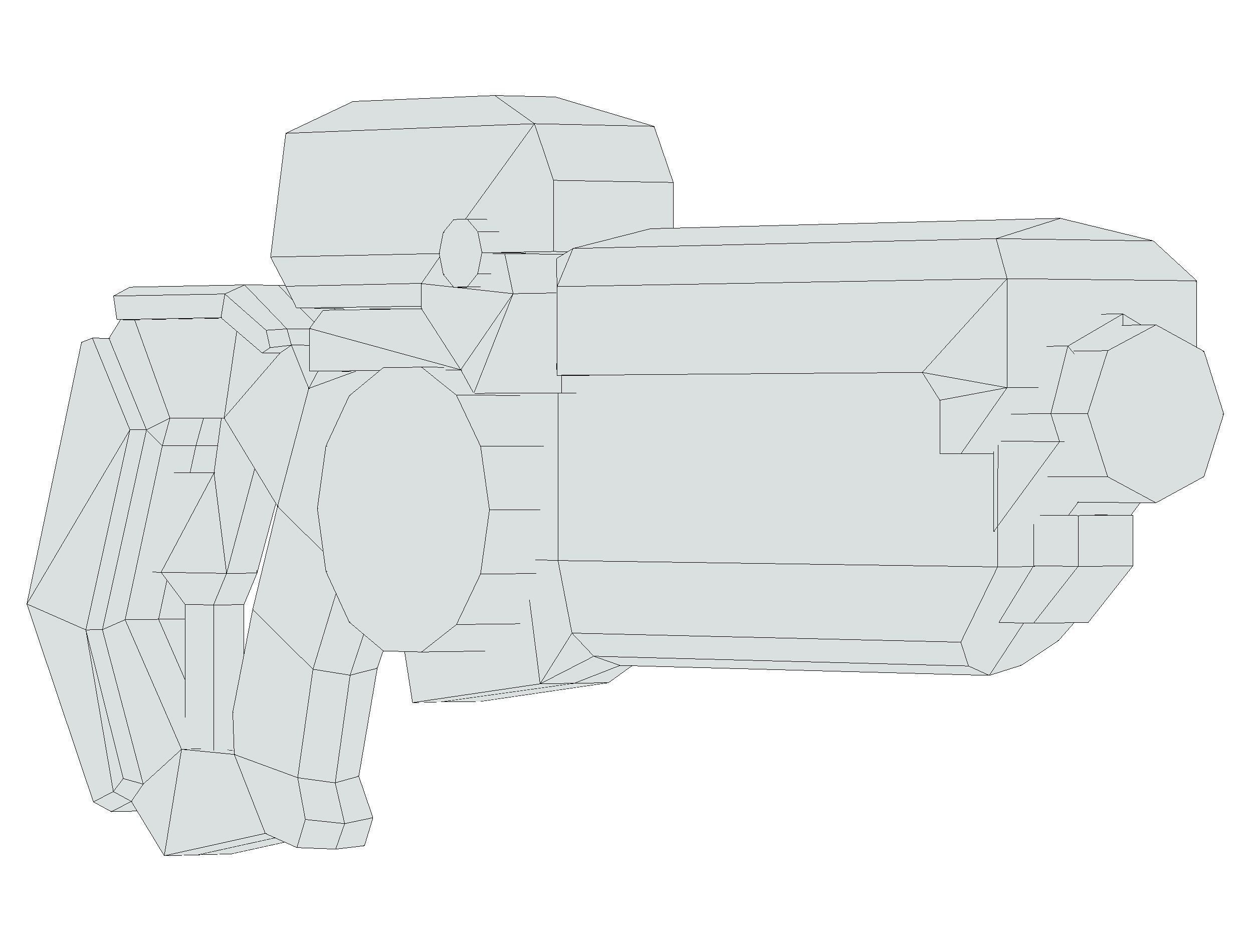 Cartoon Sci-Fi Cyborg Drone Trooper Soldier Low-poly 3D model_57