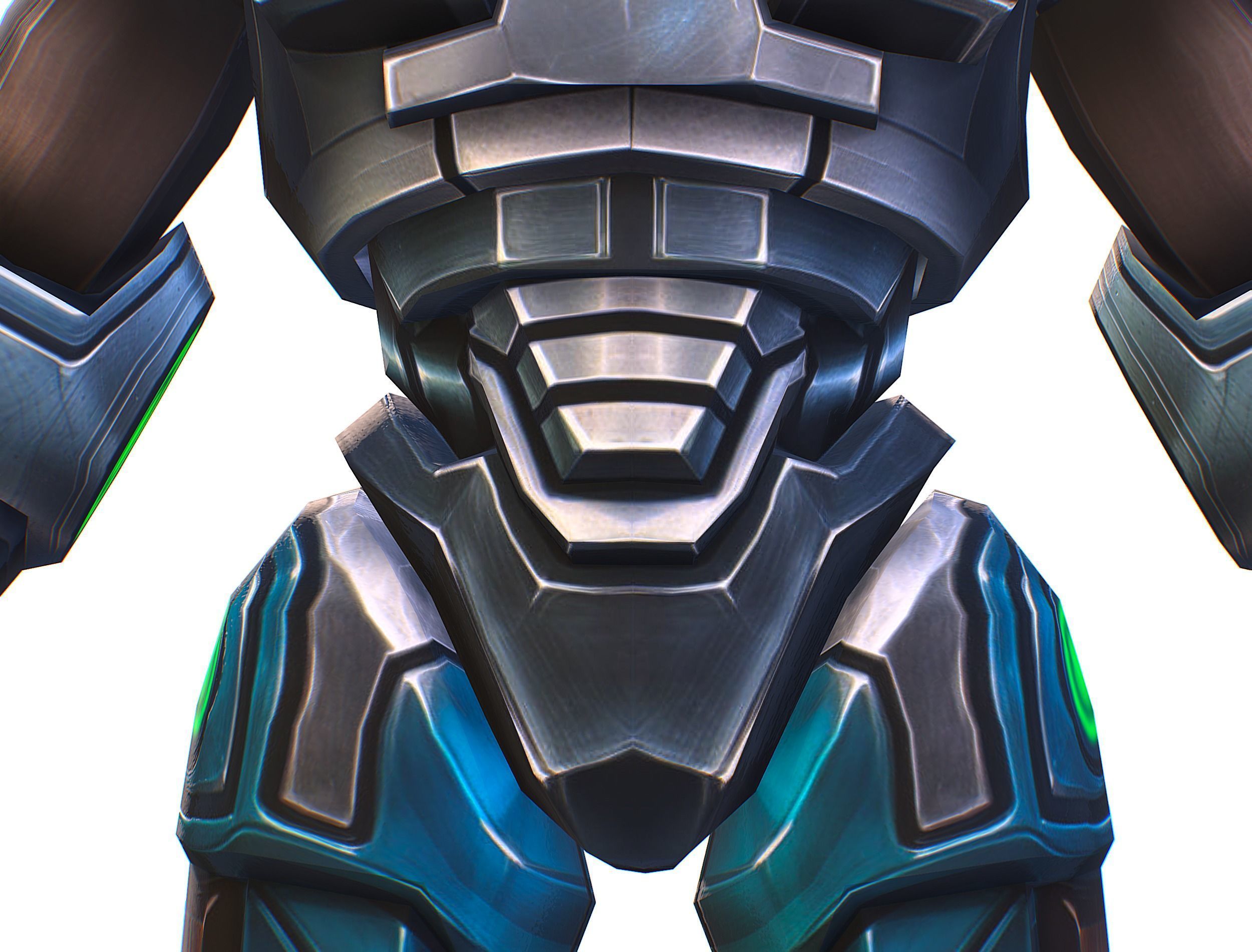 Cartoon Sci-Fi Cyborg Drone Trooper Soldier Low-poly 3D model_18