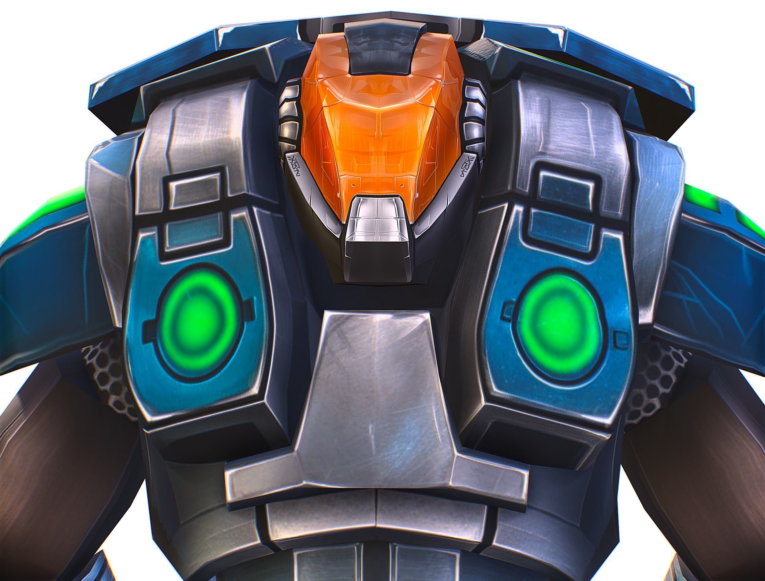 Cartoon Sci-Fi Cyborg Drone Trooper Soldier Low-poly 3D model_17