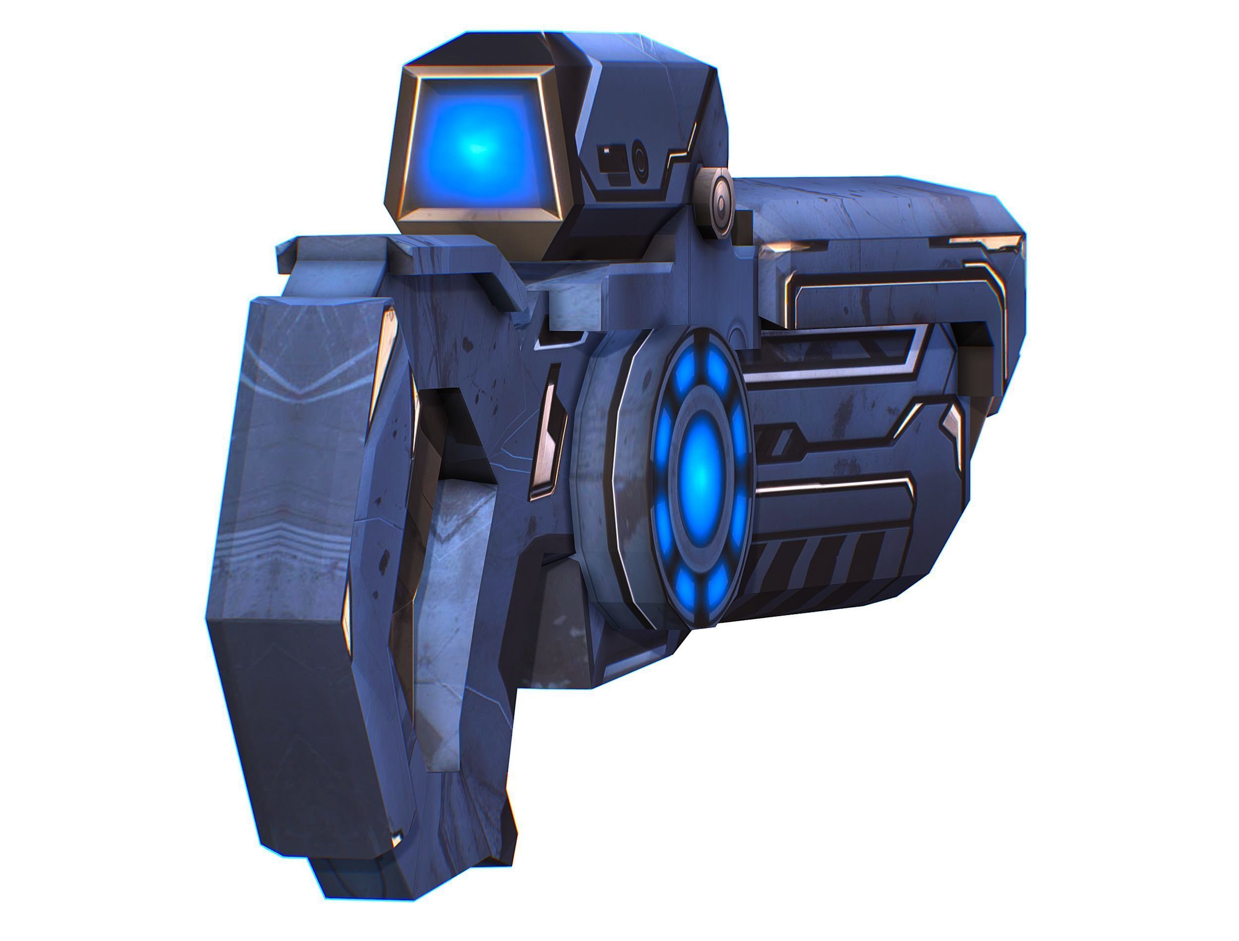 Cartoon Sci-Fi Cyborg Drone Trooper Soldier Low-poly 3D model_50