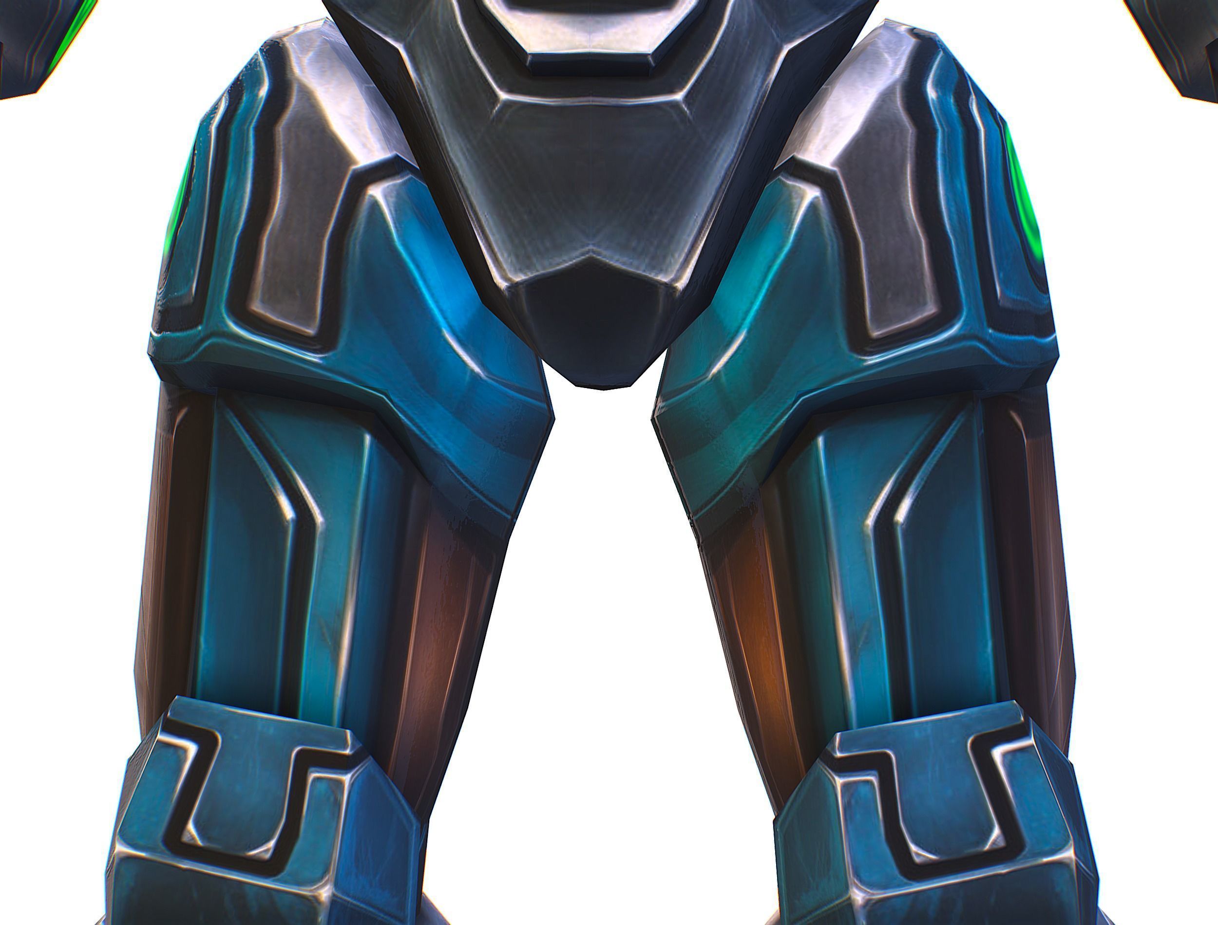 Cartoon Sci-Fi Cyborg Drone Trooper Soldier Low-poly 3D model_21