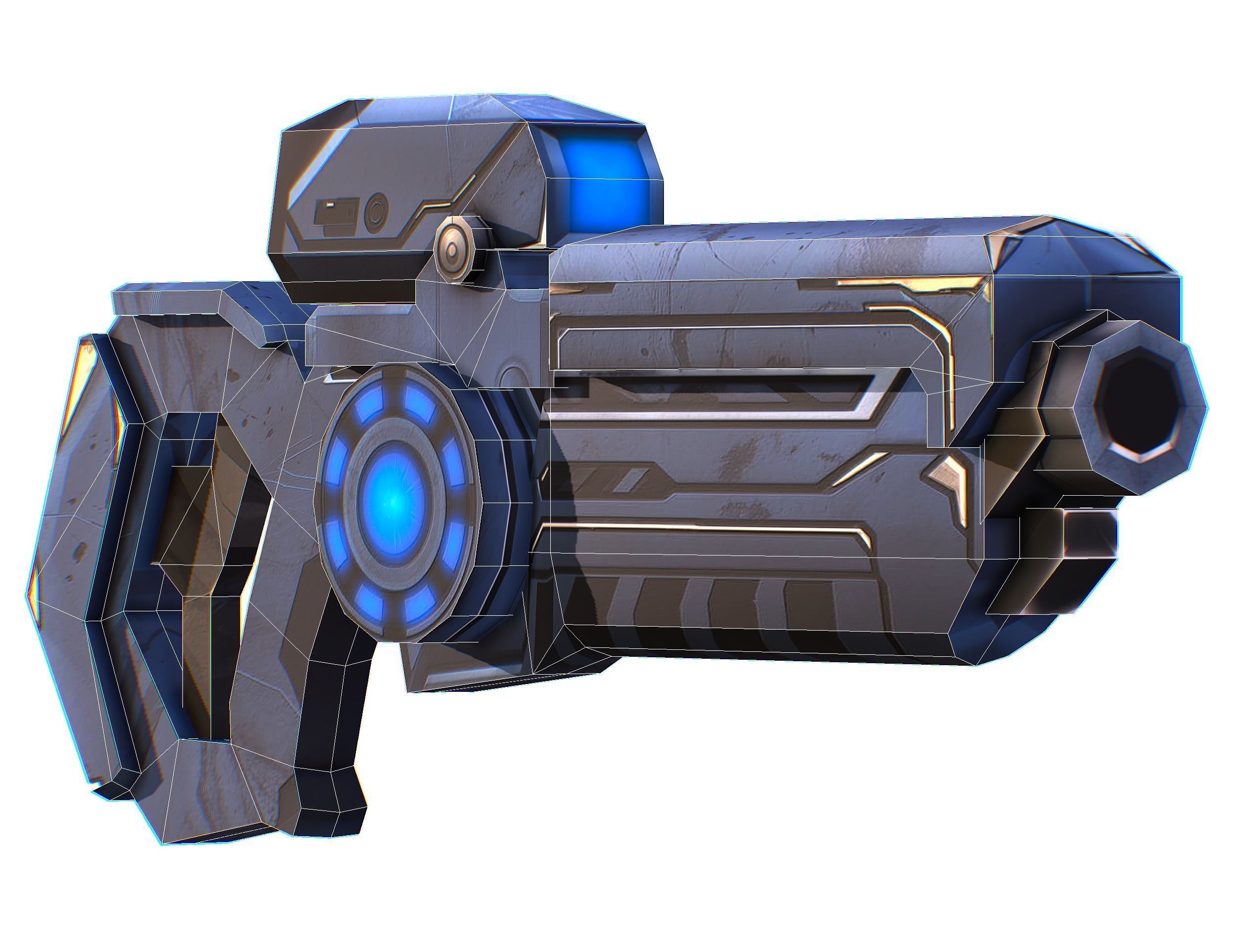 Cartoon Sci-Fi Cyborg Drone Trooper Soldier Low-poly 3D model_54