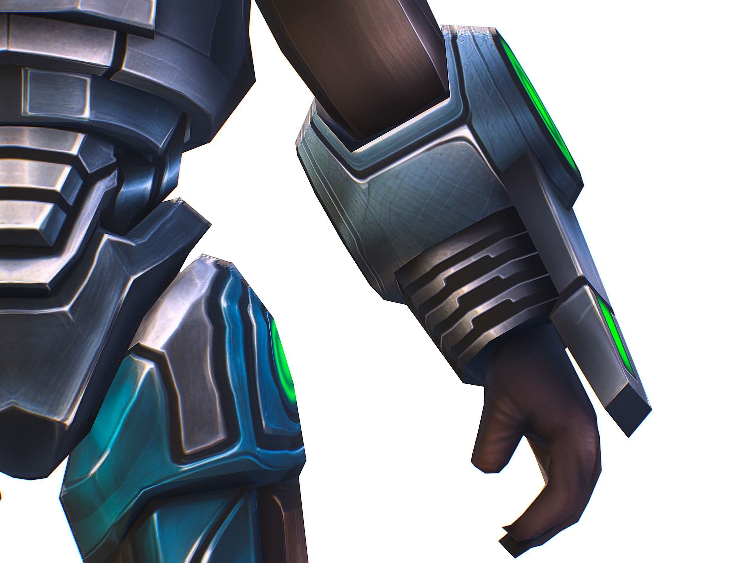 Cartoon Sci-Fi Cyborg Drone Trooper Soldier Low-poly 3D model_20