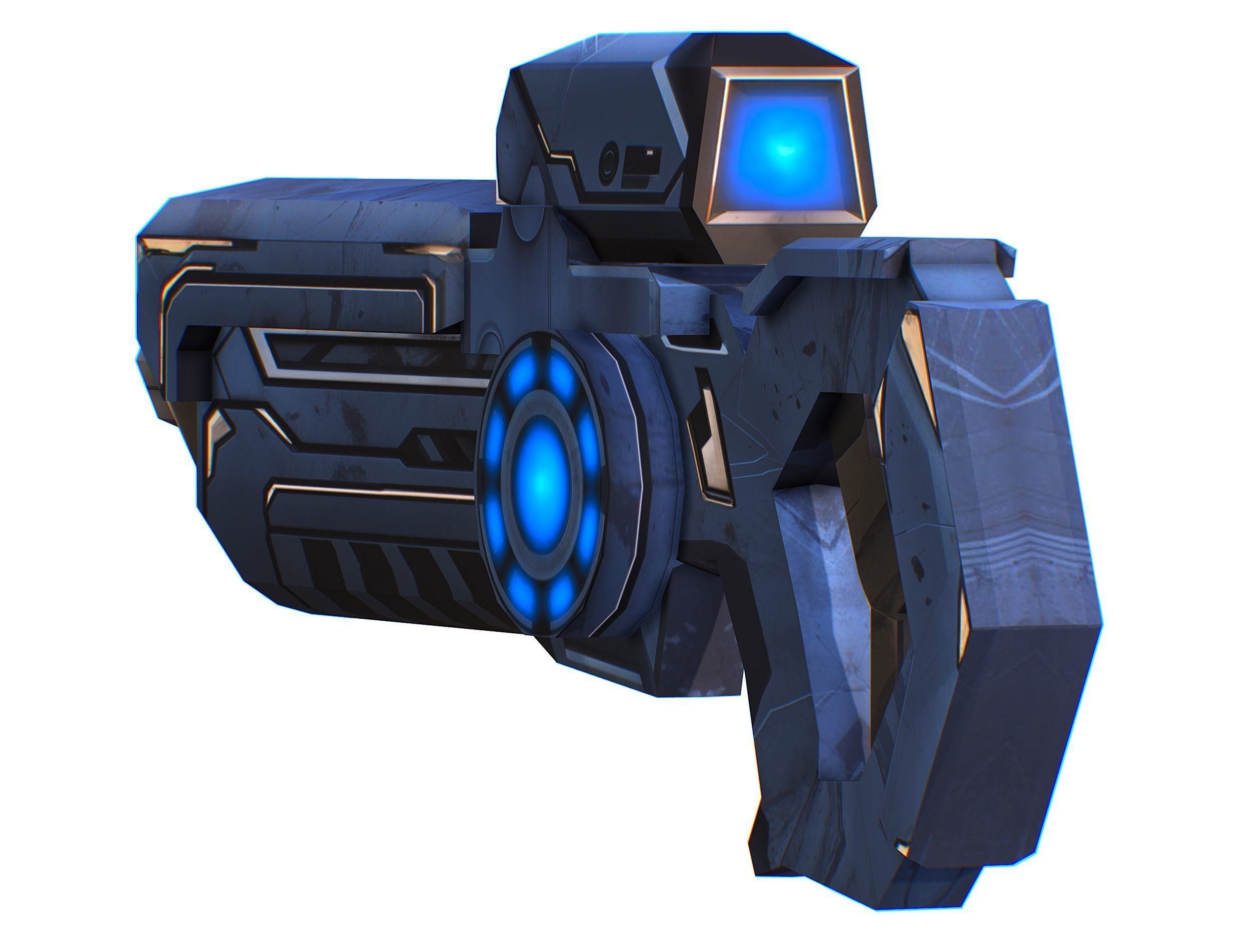 Cartoon Sci-Fi Cyborg Drone Trooper Soldier Low-poly 3D model_47