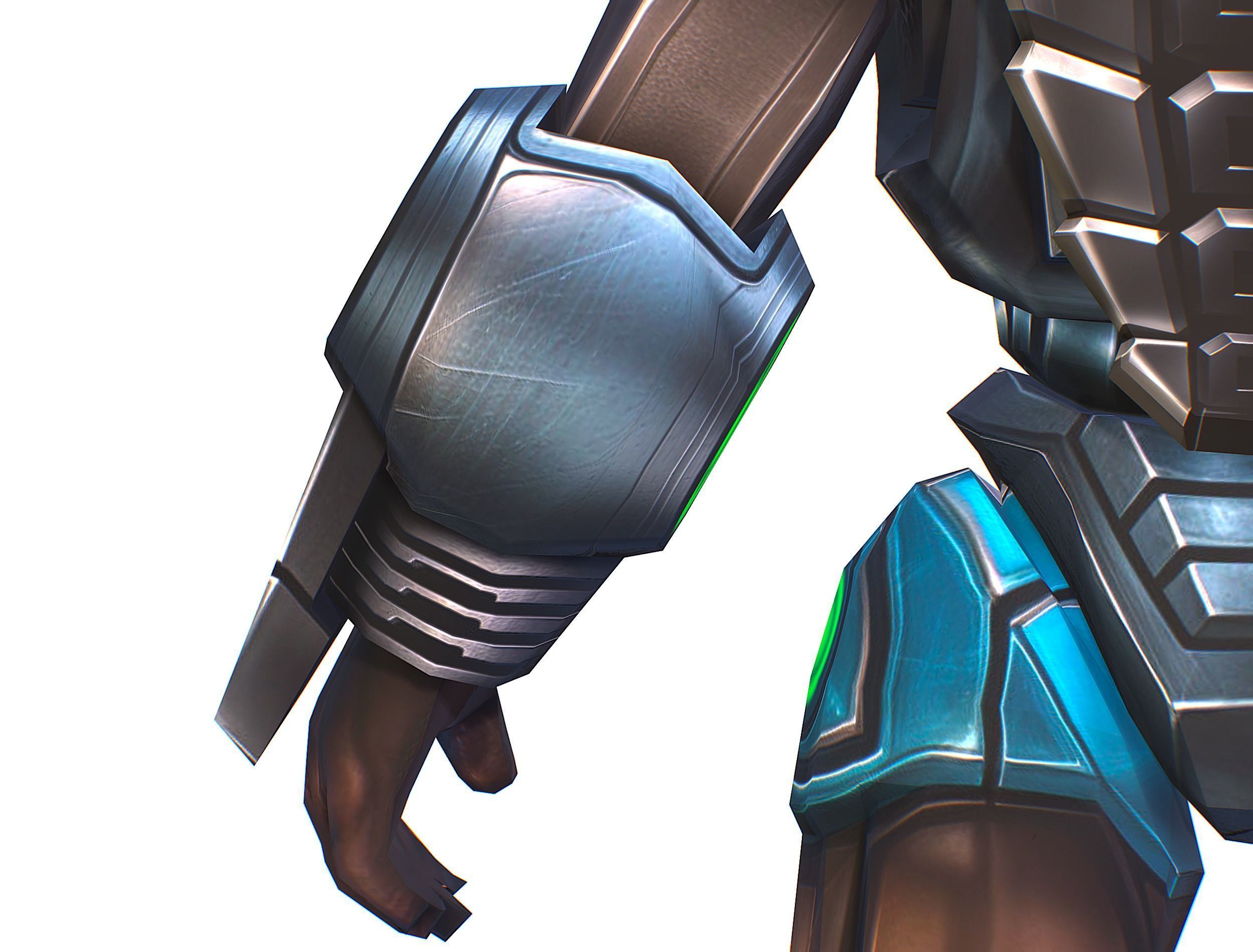 Cartoon Sci-Fi Cyborg Drone Trooper Soldier Low-poly 3D model_26