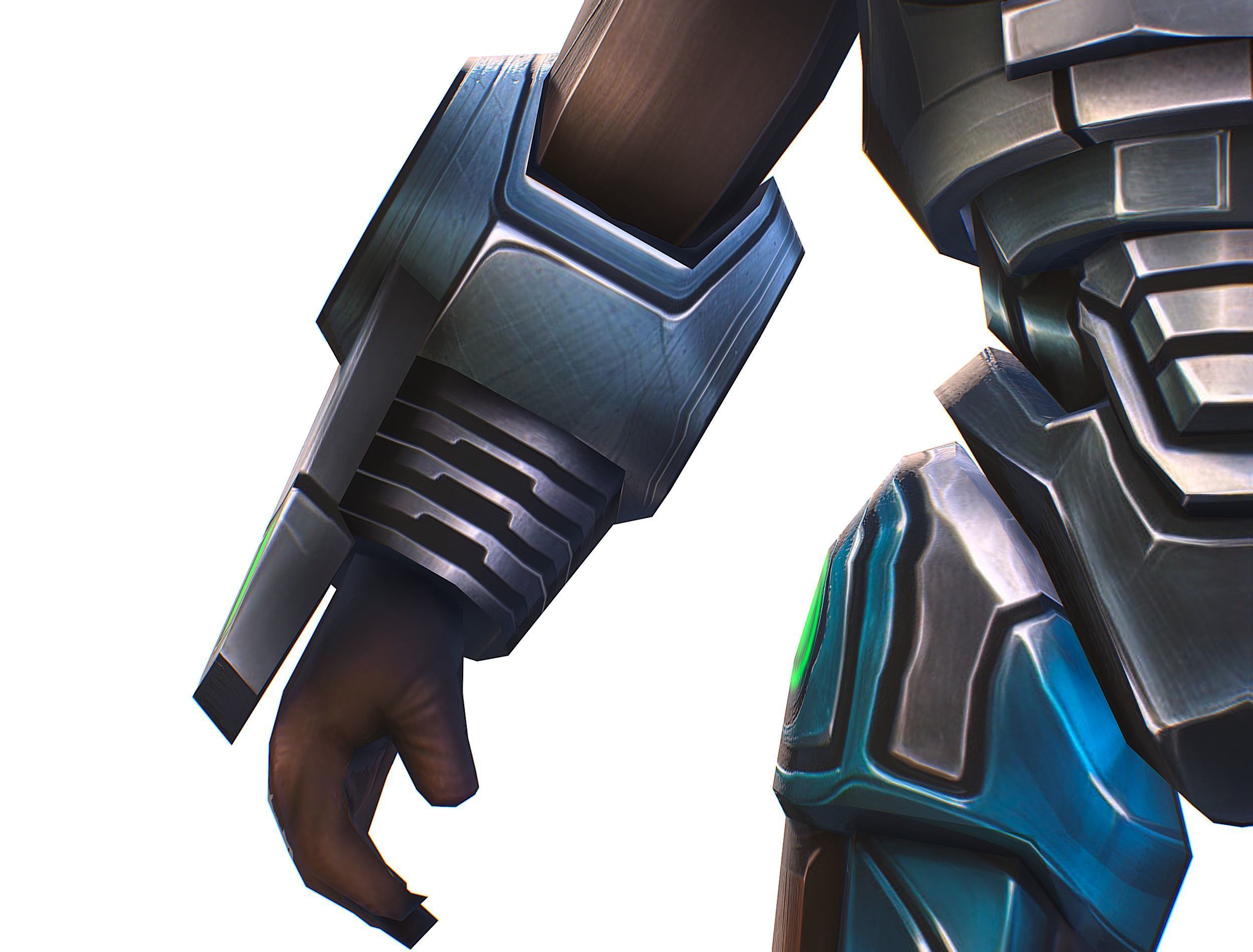 Cartoon Sci-Fi Cyborg Drone Trooper Soldier Low-poly 3D model_19