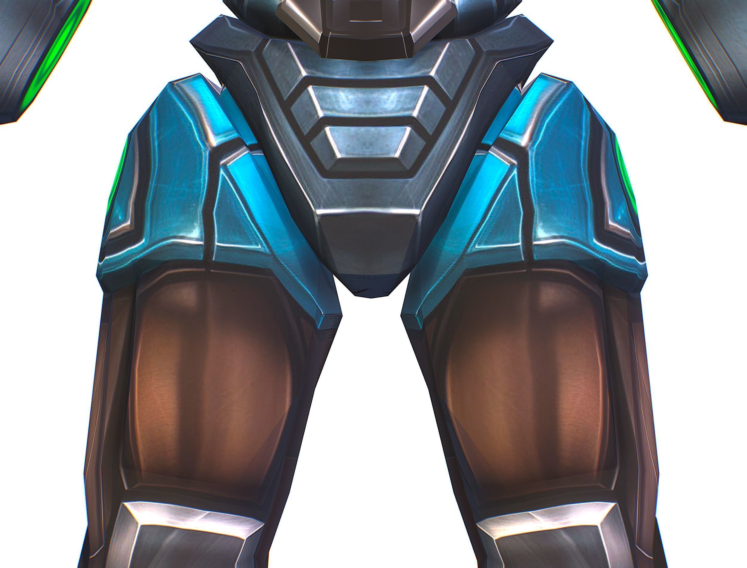 Cartoon Sci-Fi Cyborg Drone Trooper Soldier Low-poly 3D model_28