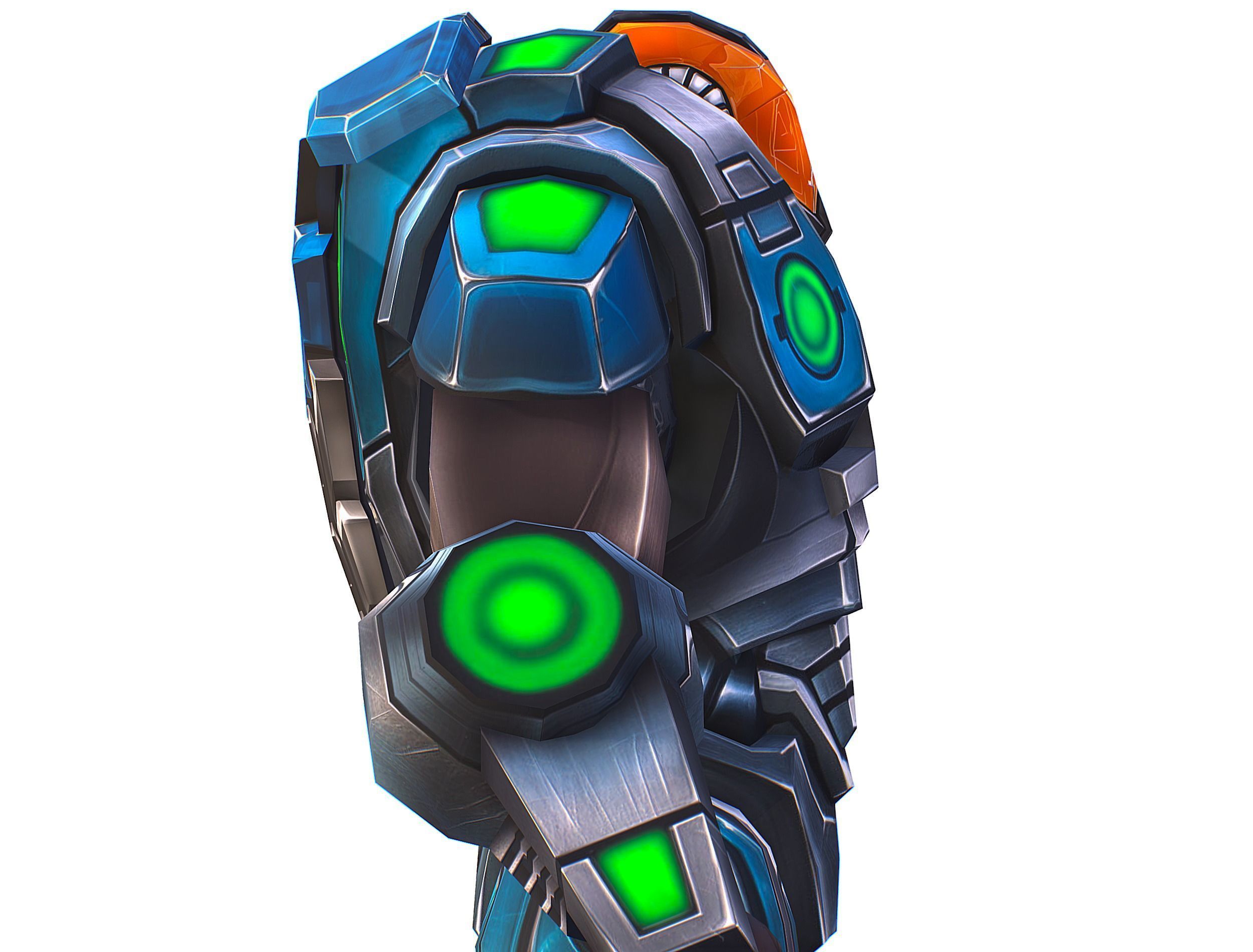 Cartoon Sci-Fi Cyborg Drone Trooper Soldier Low-poly 3D model_31