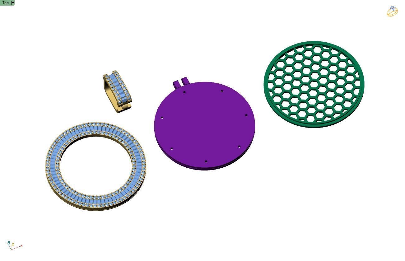 Custom  Picture Pendant  - Memory Picture diamond Necklace   3D print model_15