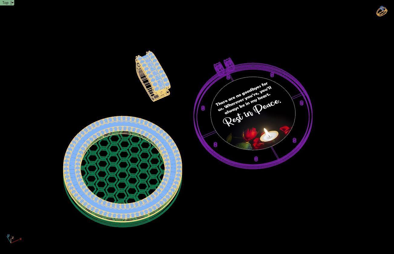 Custom  Picture Pendant  - Memory Picture diamond Necklace   3D print model_17