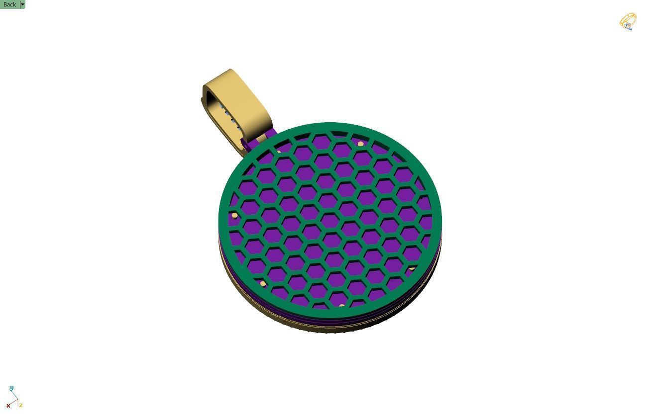 Custom  Picture Pendant  - Memory Picture diamond Necklace   3D print model_9