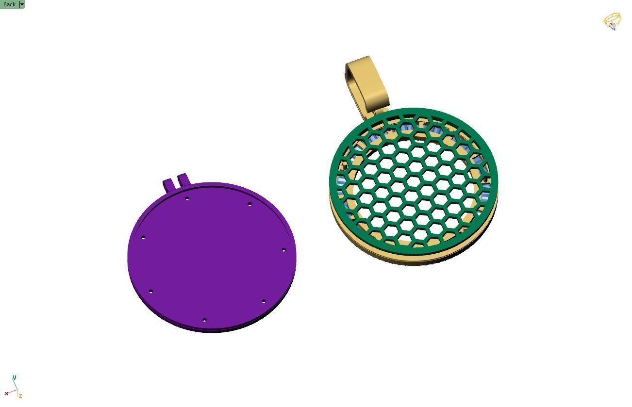 Custom  Picture Pendant  - Memory Picture diamond Necklace   3D print model_13