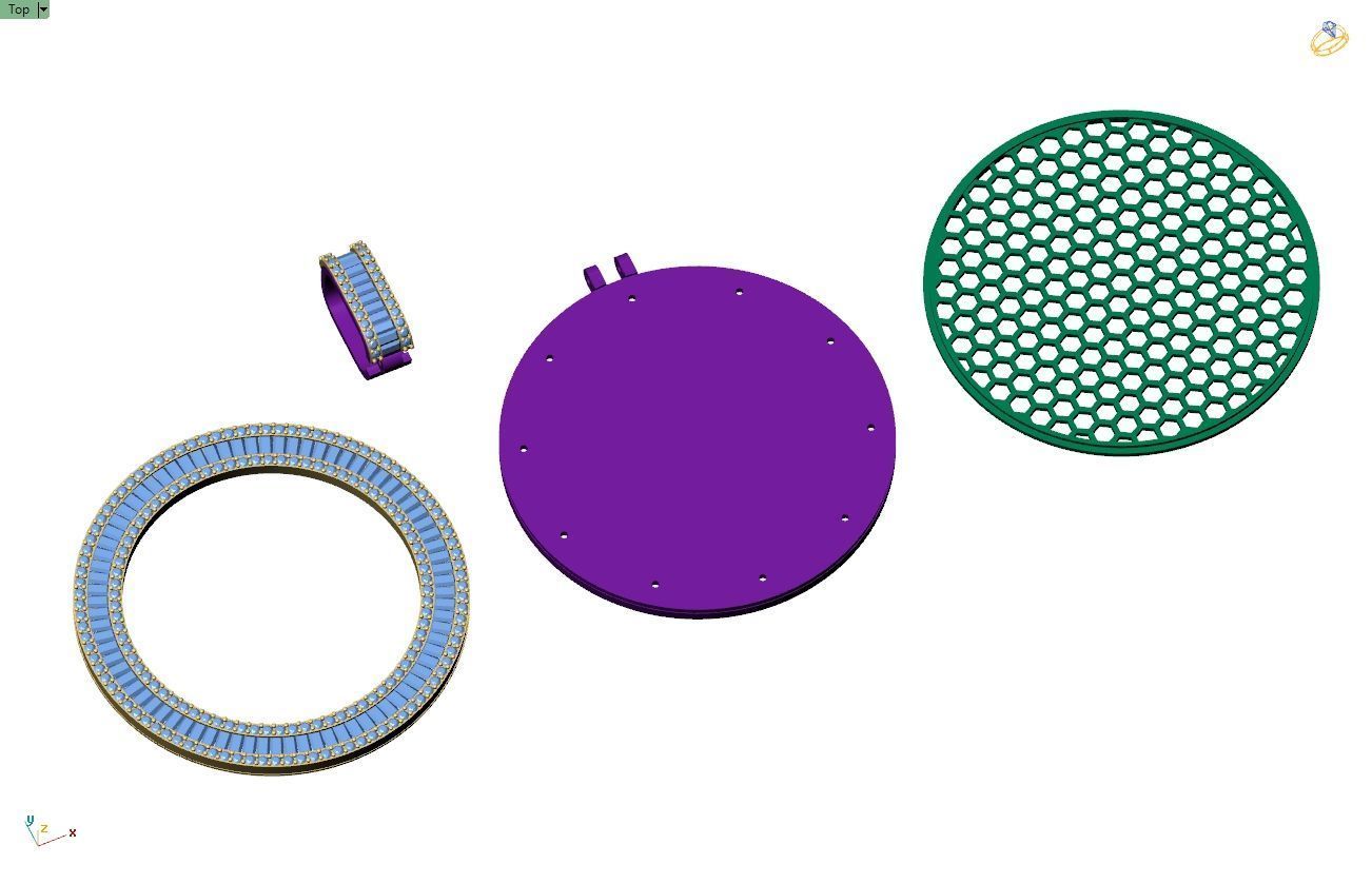 Custom  Picture Pendant  - Memory Picture diamond Necklace   3D print model_13