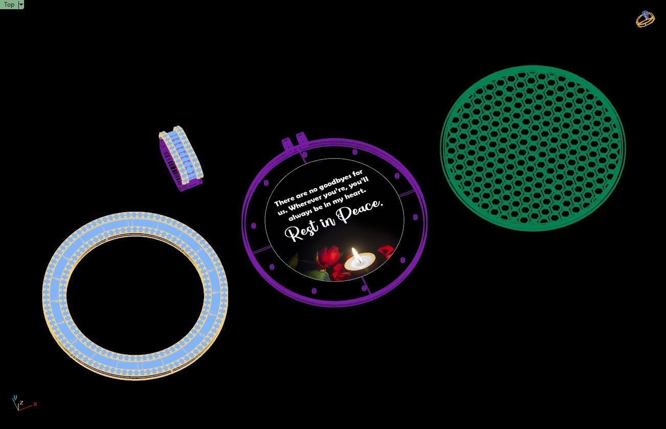 Custom  Picture Pendant  - Memory Picture diamond Necklace   3D print model_17