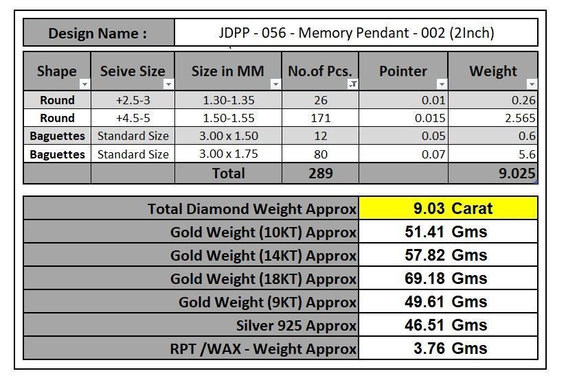 Custom  Picture Pendant  - Memory Picture diamond Necklace   3D print model_18