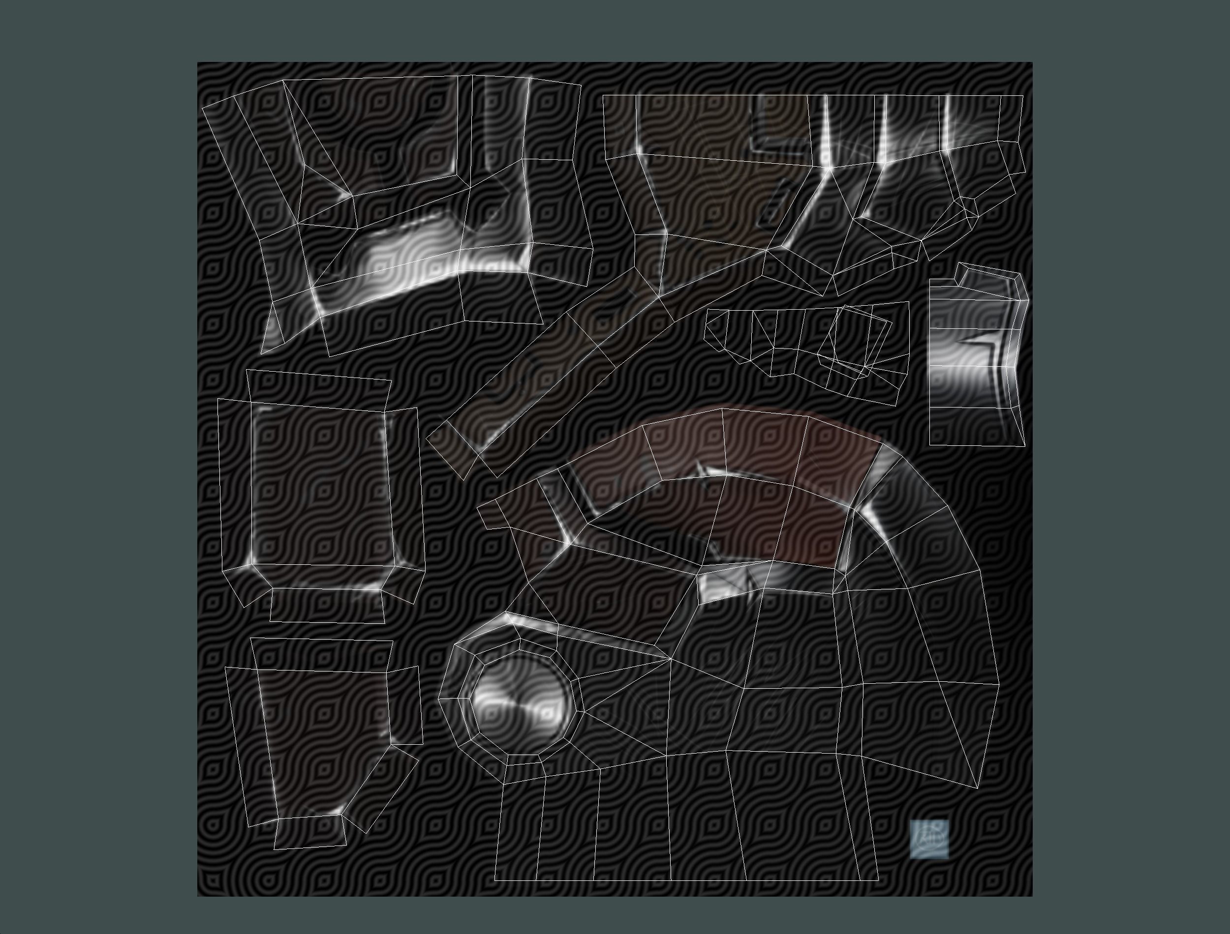 Cartoon Sci-Fi Cyborg Drone Heavy Machine Gunner Low-poly 3D model_84