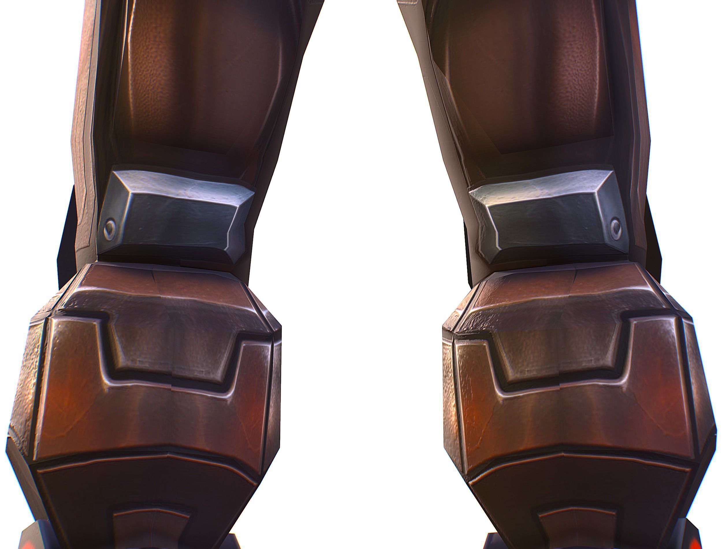 Cartoon Sci-Fi Cyborg Drone Heavy Machine Gunner Low-poly 3D model_29