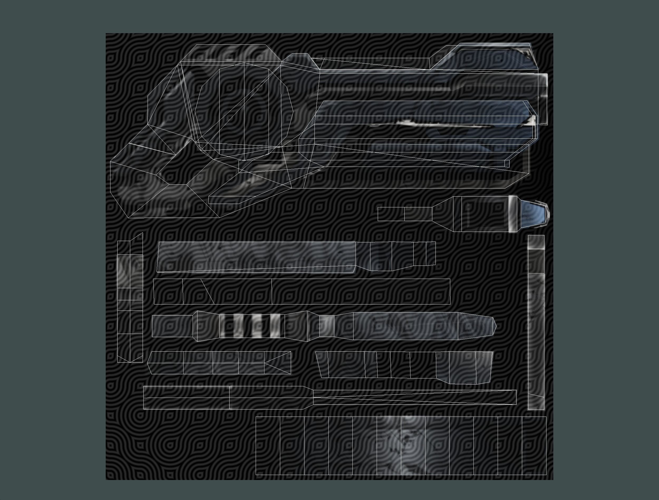 Cartoon Sci-Fi Cyborg Drone Heavy Machine Gunner Low-poly 3D model_86