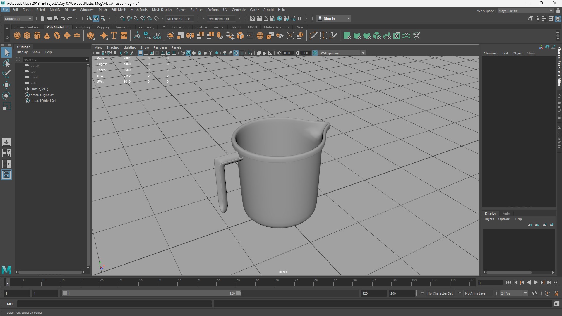 Plastic Mug Low-poly 3D model_6
