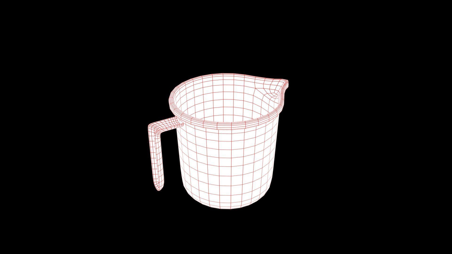 Plastic Mug Low-poly 3D model_8