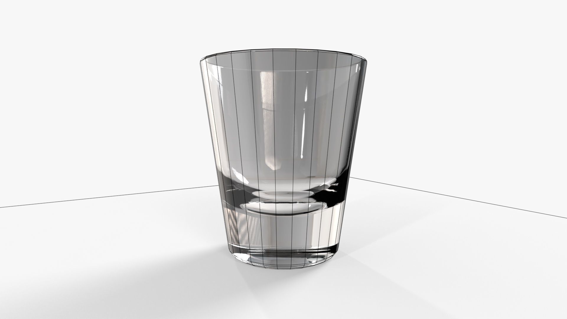 Shot Glass Low-poly 3D model_2