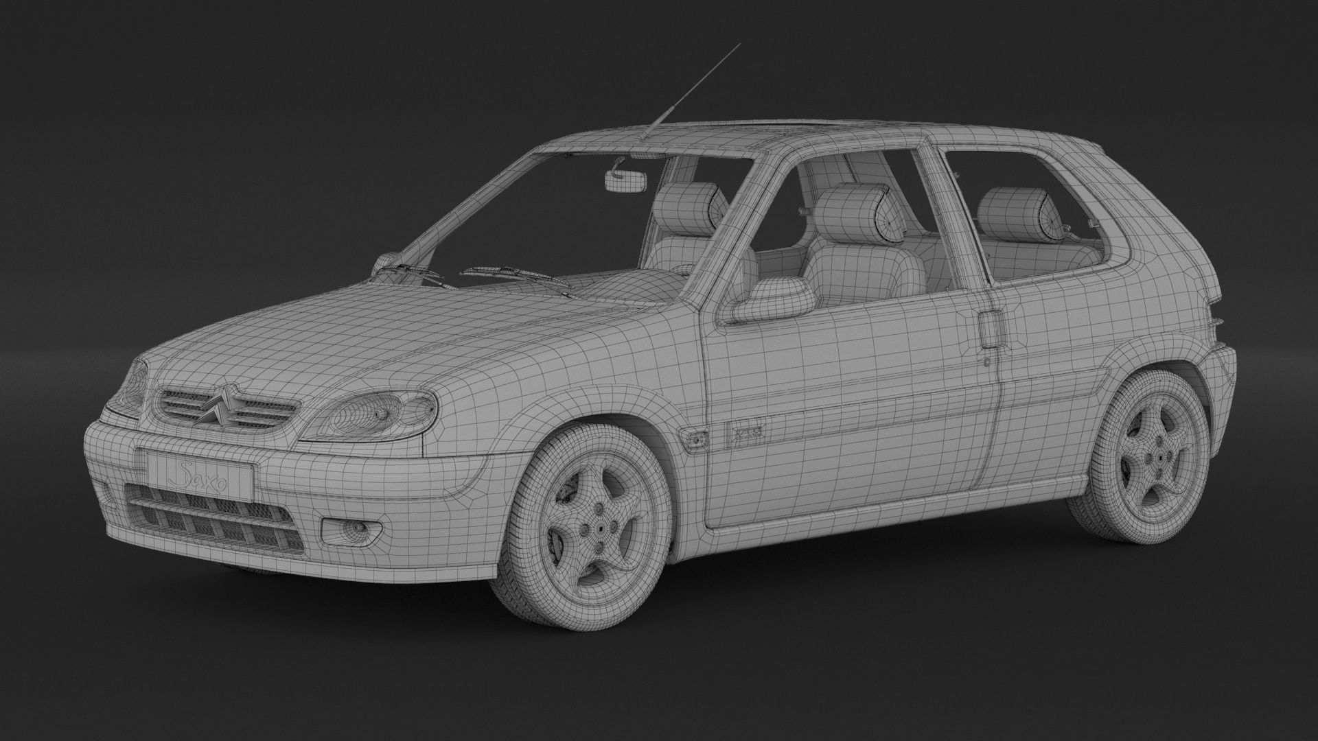 Citroen Saxo VTS 3D model_7