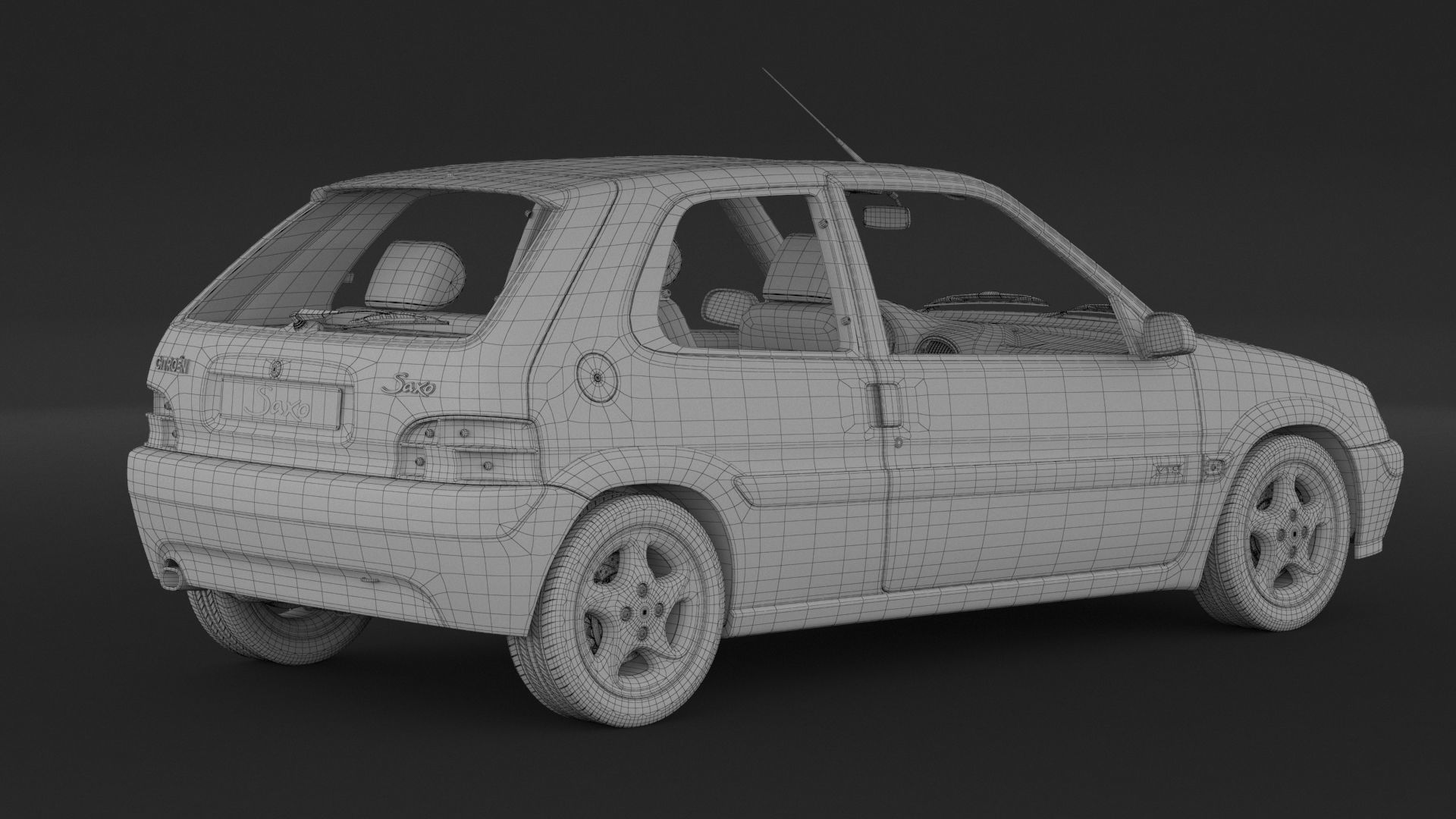 Citroen Saxo VTS 3D model_8