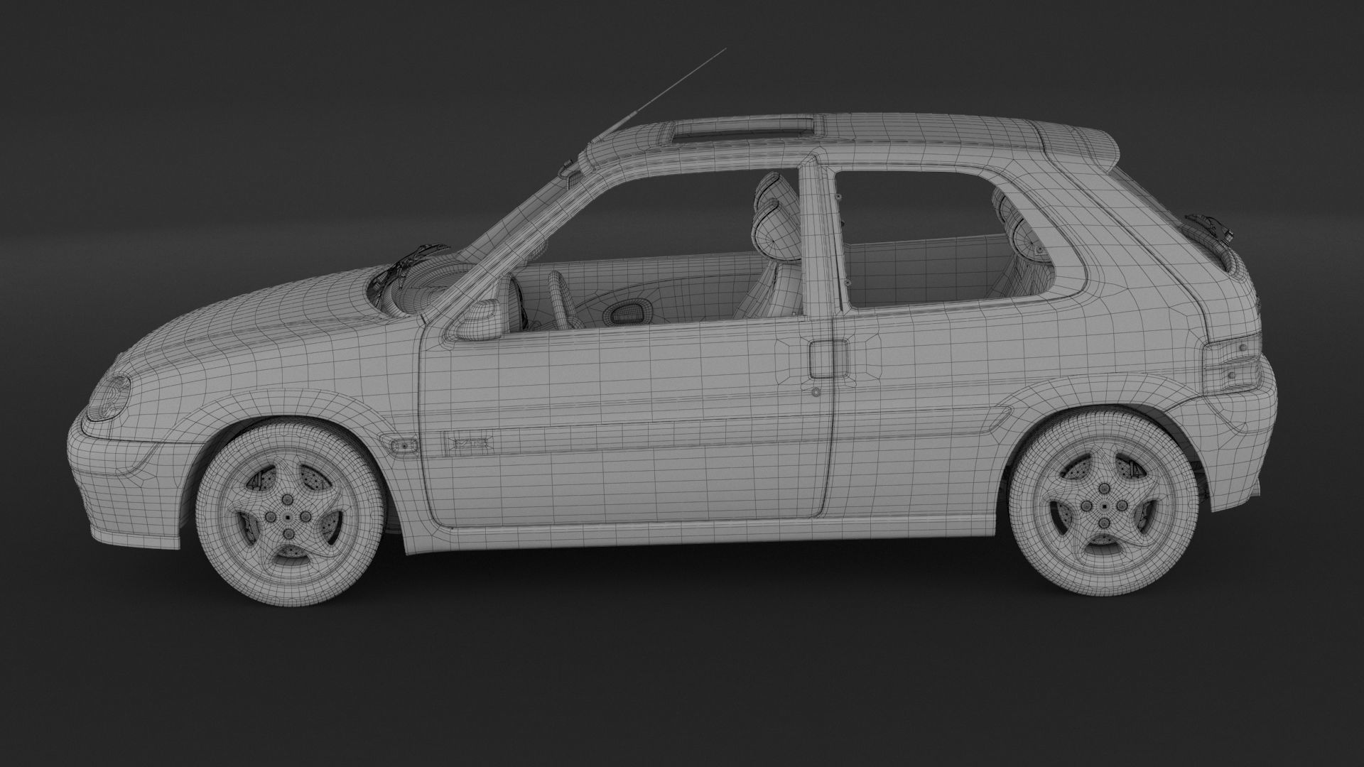 Citroen Saxo VTS 3D model_9