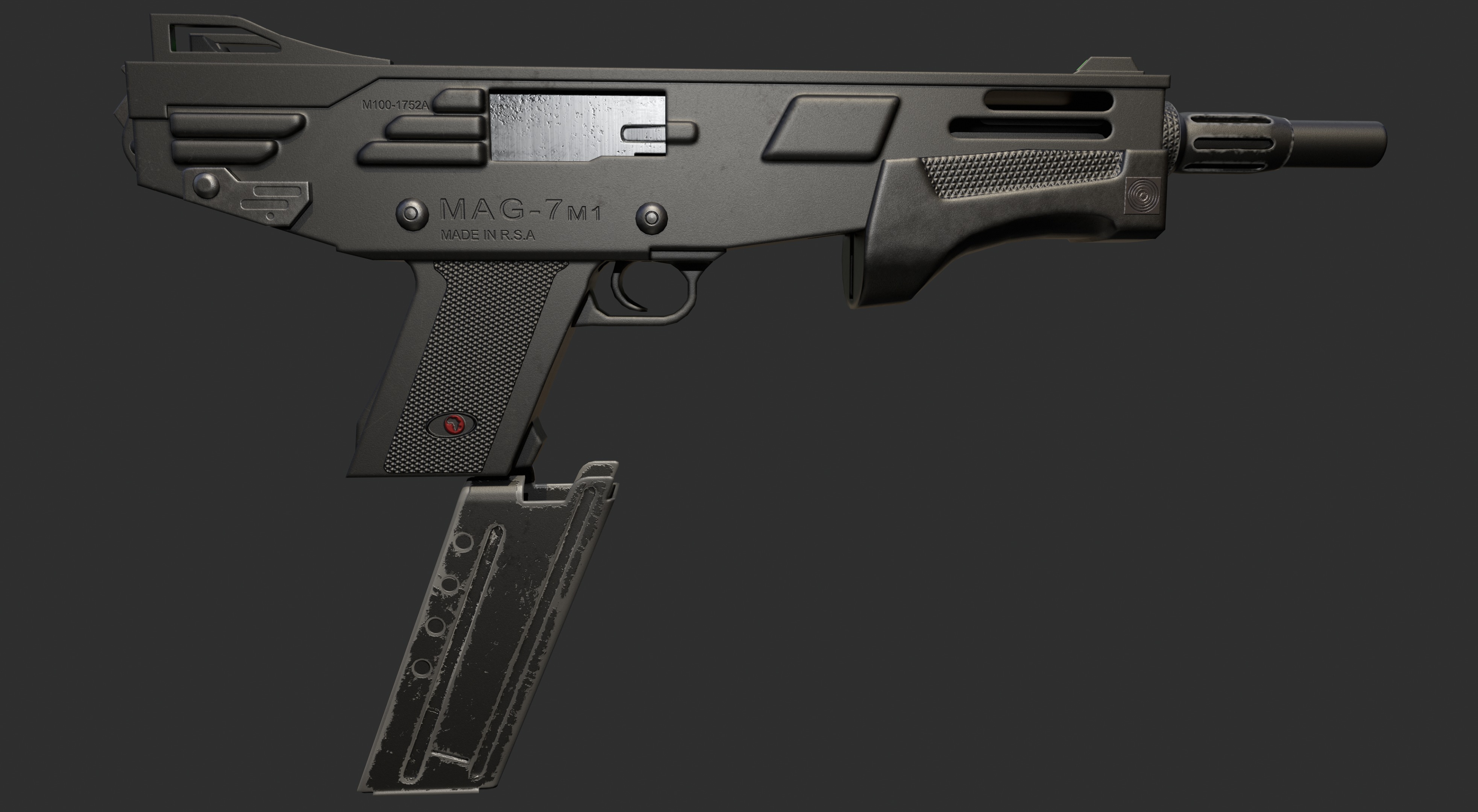 MAG 7 Shotgun Low-poly 3D model_17