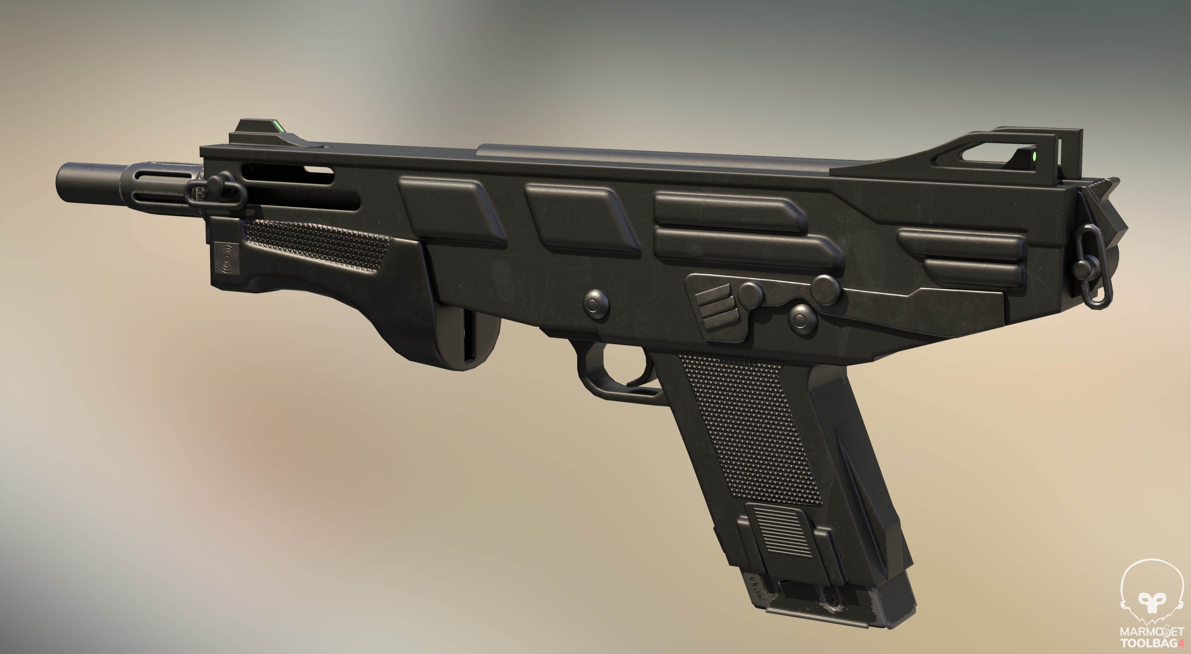 MAG 7 Shotgun Low-poly 3D model_8