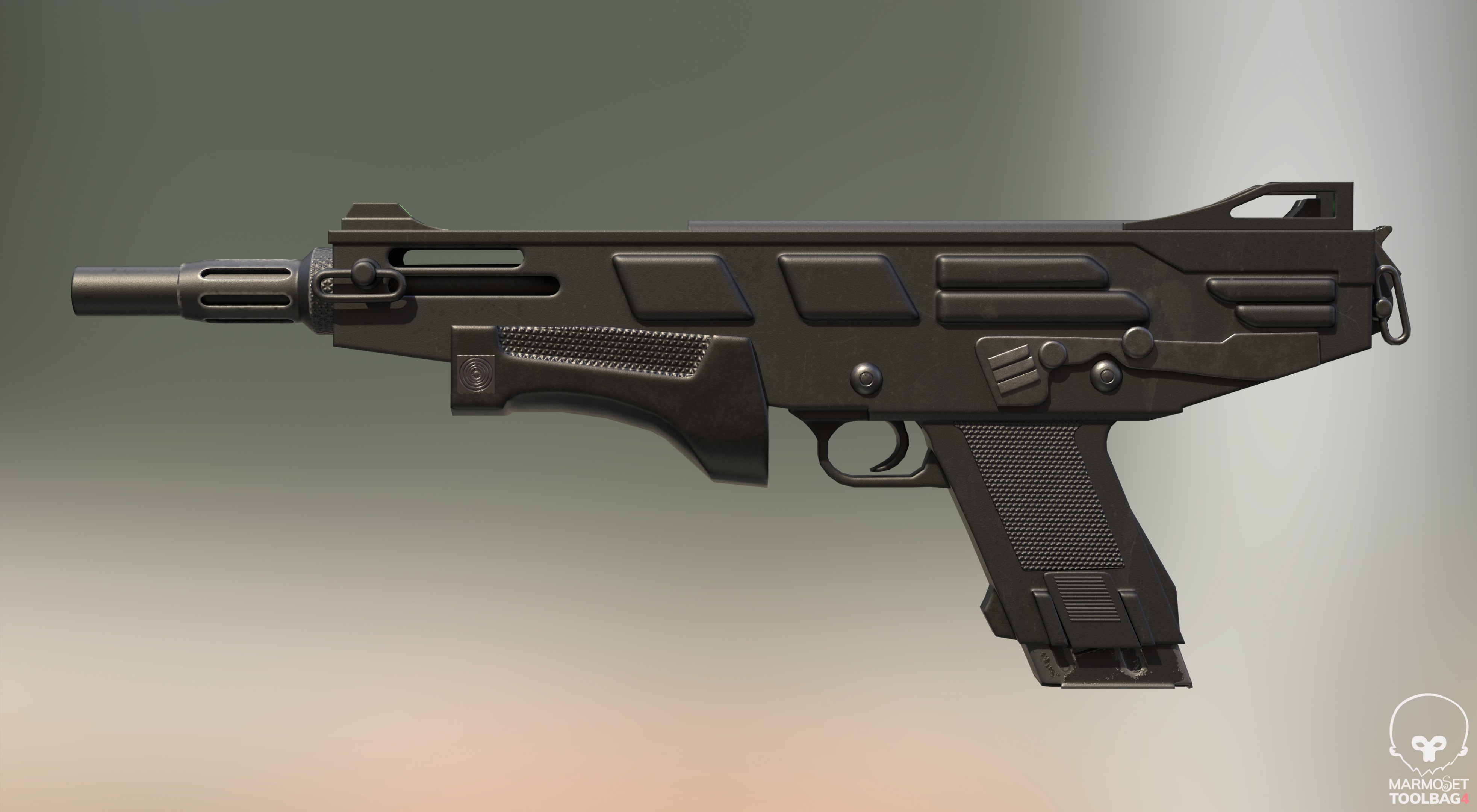 MAG 7 Shotgun Low-poly 3D model_9