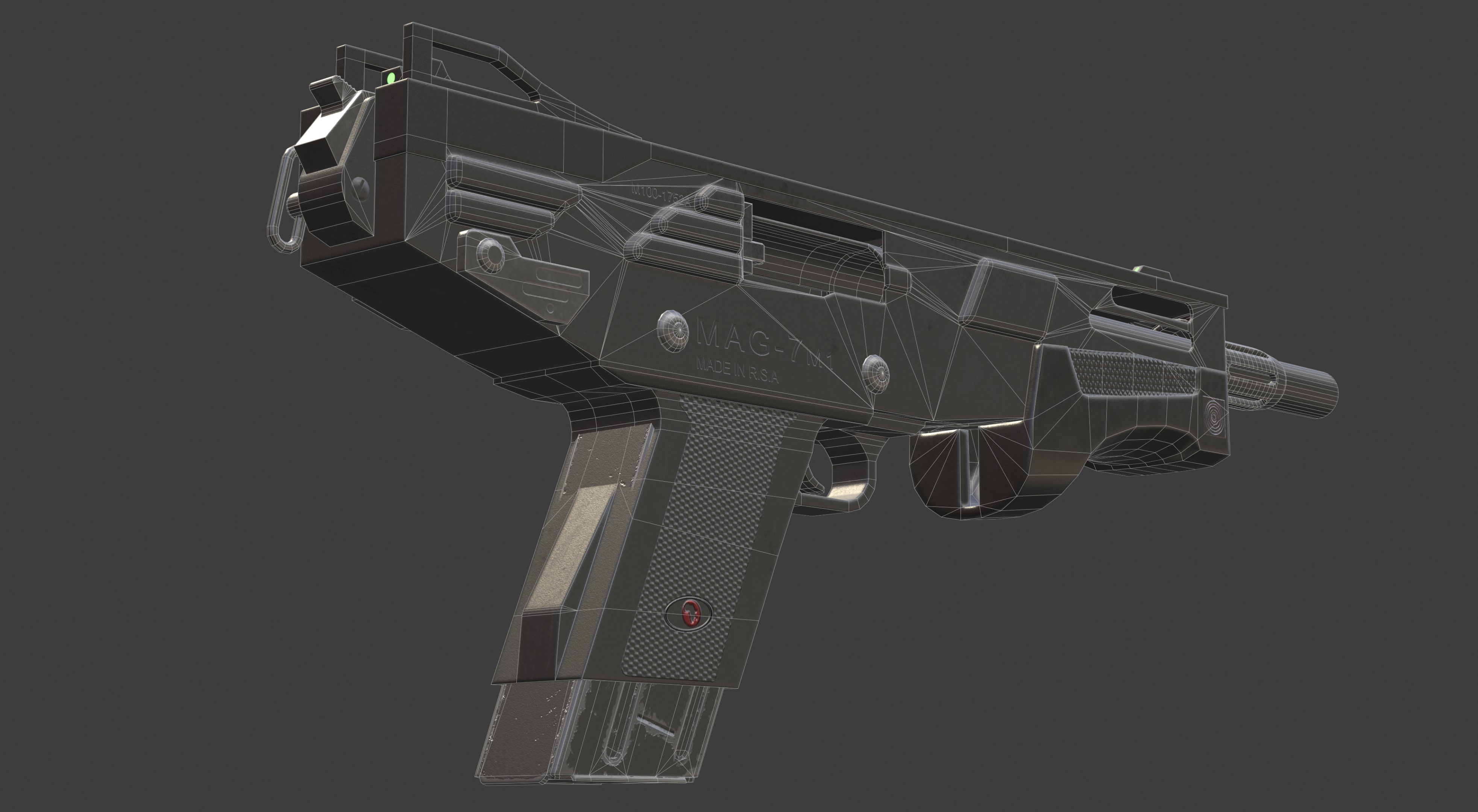 MAG 7 Shotgun Low-poly 3D model_22