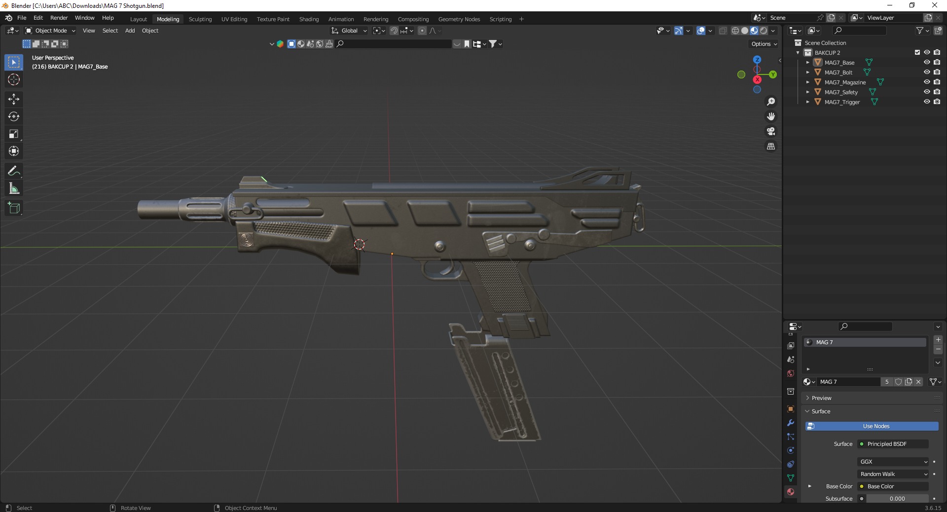 MAG 7 Shotgun Low-poly 3D model_24