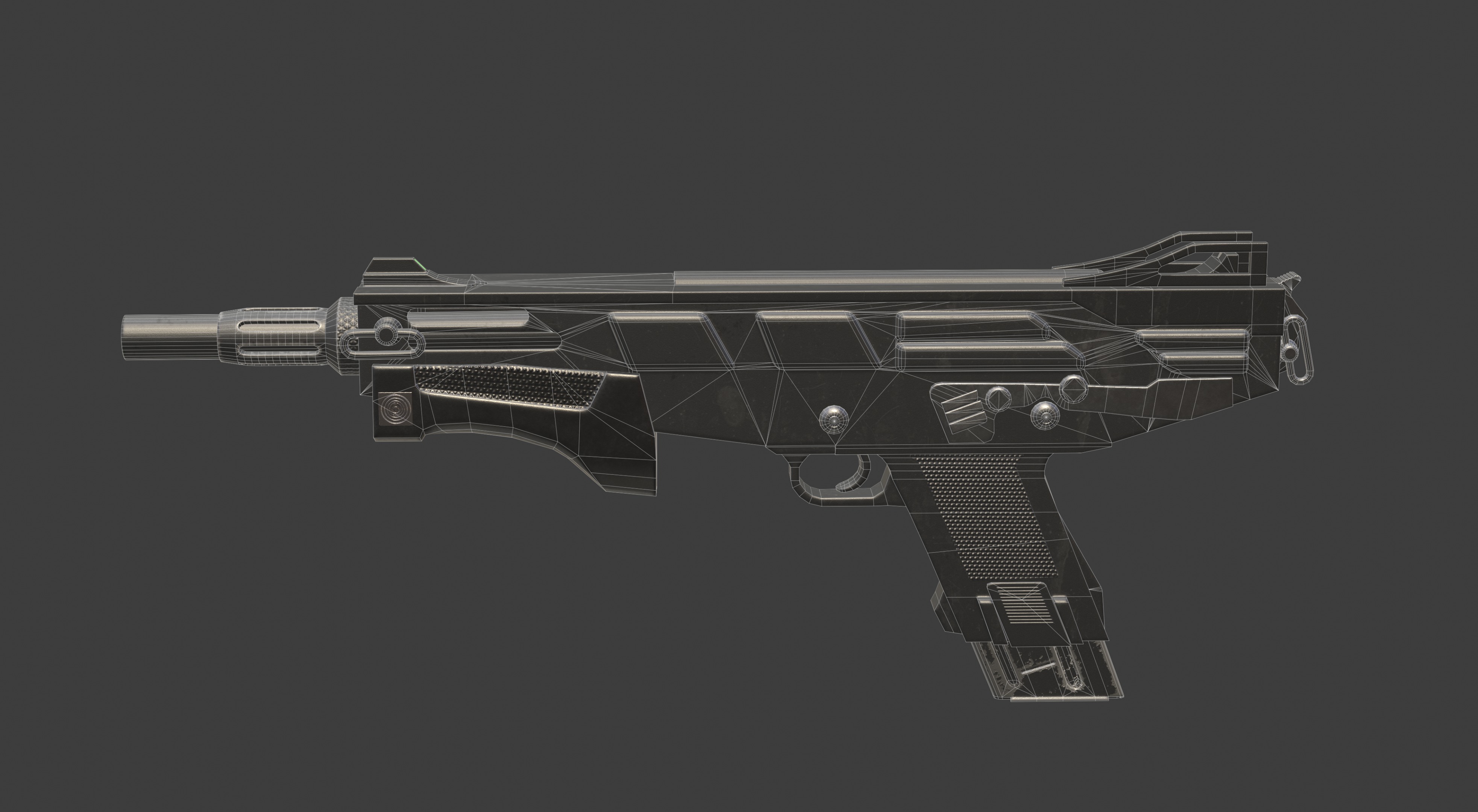 MAG 7 Shotgun Low-poly 3D model_19