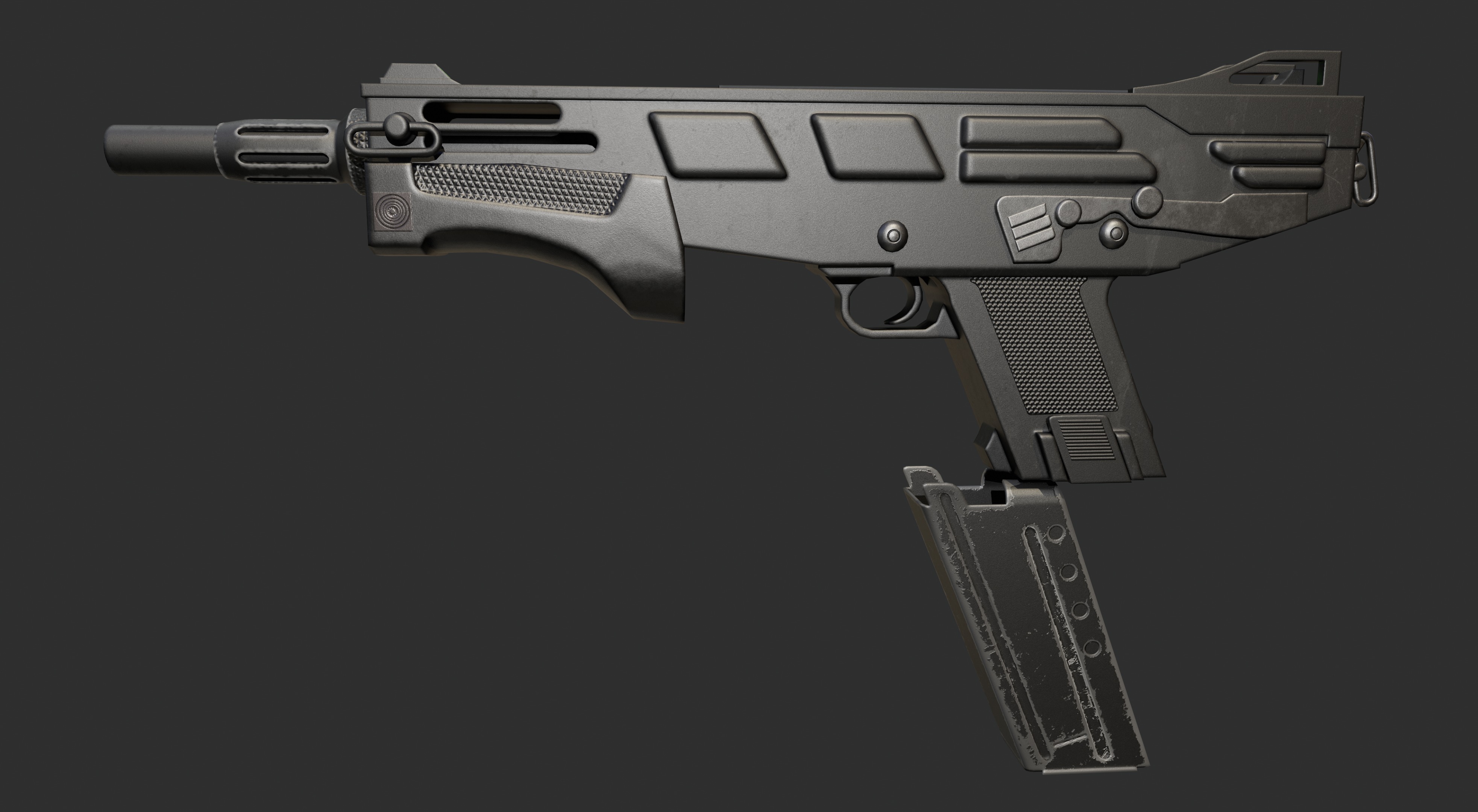 MAG 7 Shotgun Low-poly 3D model_13