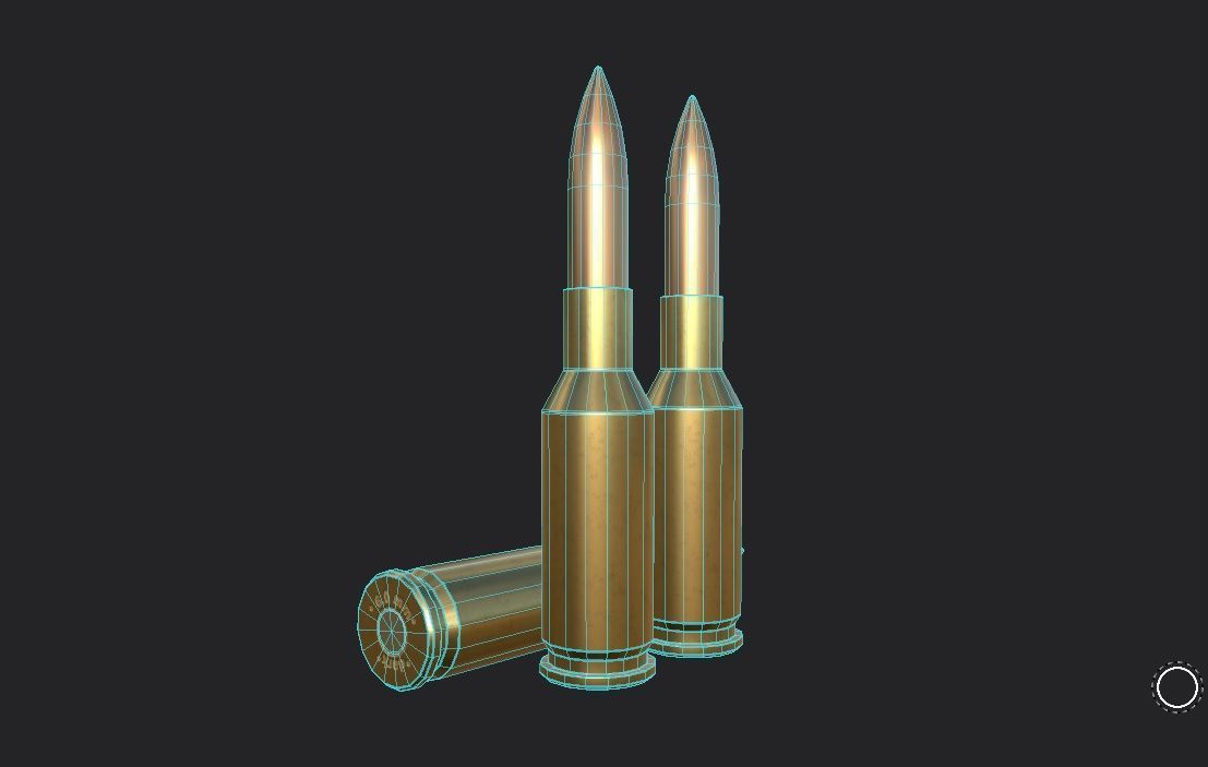 6 mm Norma Ammo Low-poly 3D model_1
