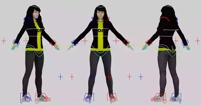 Casual Female Character Body RIG