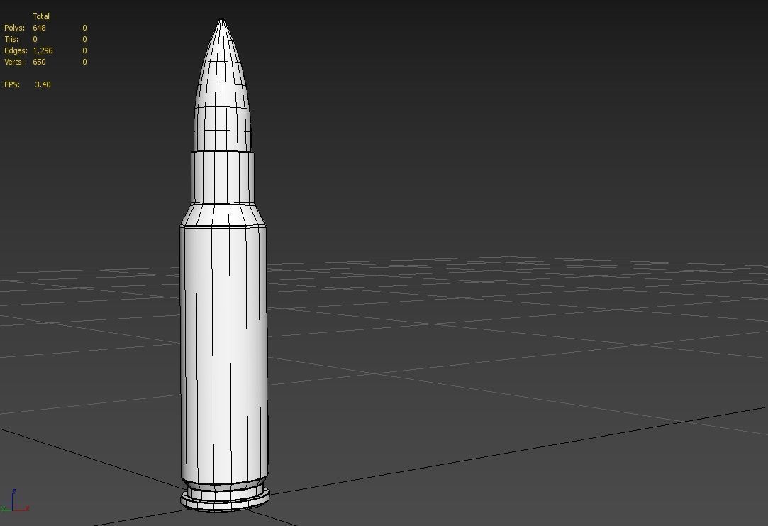 30 Thompson Contender Ammo Low-poly 3D model_5
