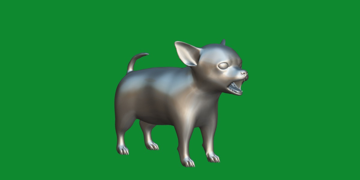 Short Haired Chihuahua Puppy Dog Low-poly 3D model_19