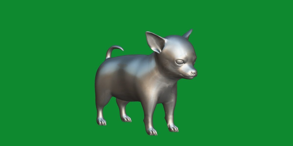Short Haired Chihuahua Puppy Dog Low-poly 3D model_20
