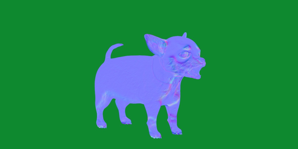Short Haired Chihuahua Puppy Dog Low-poly 3D model_16