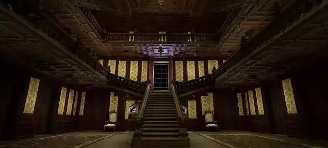 Three Story Mega Victorian Mansion-Hotel 3D model
