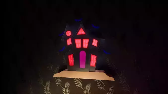 Halloween haunted House Wall and Door Decoration 3D model